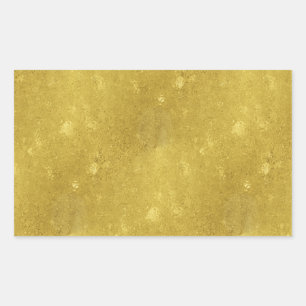 Sticker Rectangulaire Faux Gold Foil Texture Arrière - plan Sparkle Modè