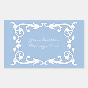 Sticker Rectangulaire Faux Jasperware