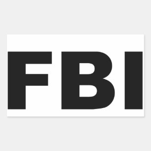 STICKER RECTANGULAIRE FBI
