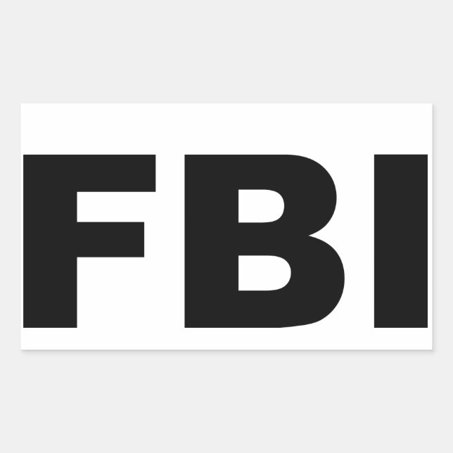 STICKER RECTANGULAIRE FBI (Devant)