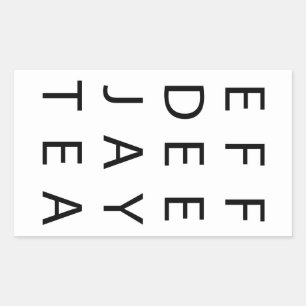 STICKER RECTANGULAIRE FDJT