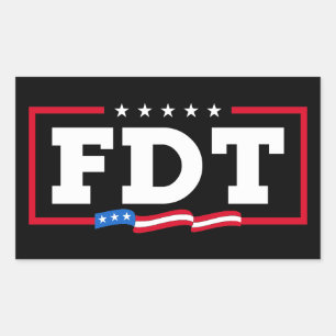 Sticker Rectangulaire FDT Amusant anti-Trump No-Trump