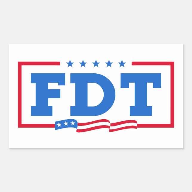 Sticker Rectangulaire FDT Amusant anti-Trump No-Trump (Devant)