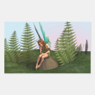 Sticker Rectangulaire Fée attentionnée