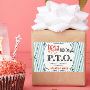 Sticker Rectangulaire Félicitations amusantes pour faire semblant d'être