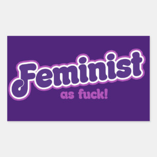 Sticker Rectangulaire Feministe en violet