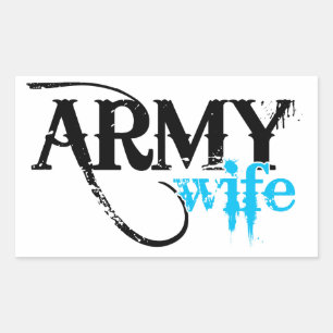 Sticker Rectangulaire Femme de l'armée en état de détresse