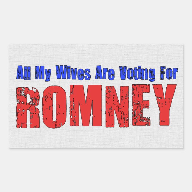 Sticker Rectangulaire Femme Pour Romney (Devant)