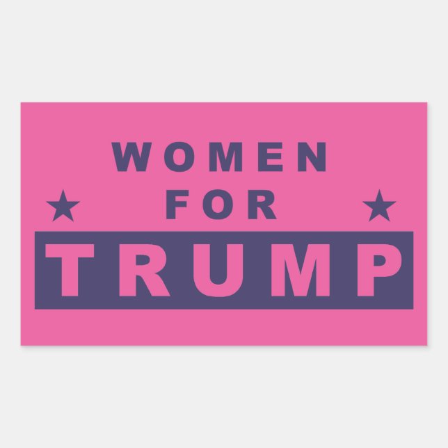Sticker Rectangulaire Femmes pour Trump 2016 (Devant)