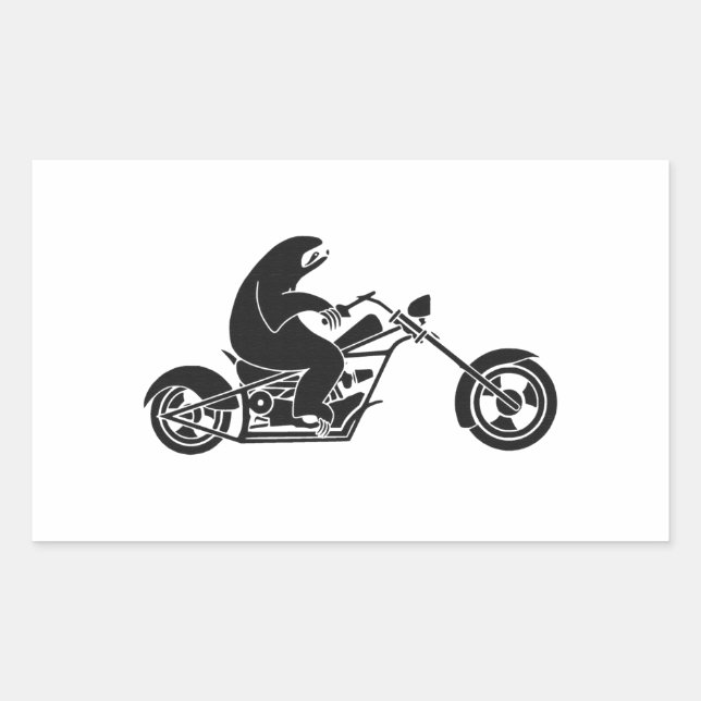 Sticker Rectangulaire Fente Lente Sur Un Vélo Rapide (Devant)