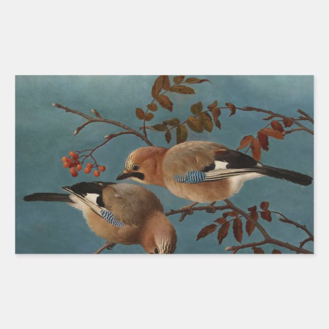 Sticker Rectangulaire Ferdinand von Wright - Jays (Devant)