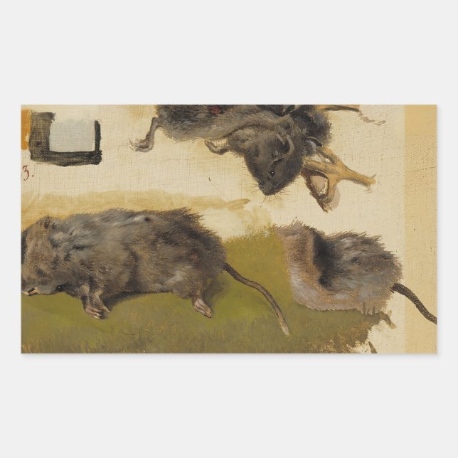 Sticker Rectangulaire Ferdinand von Wright - Rodents (Devant)