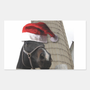 Sticker Rectangulaire Ferme de Noël