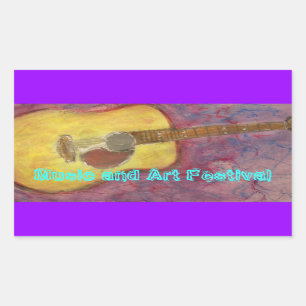 Sticker Rectangulaire Festival de musique et d'art