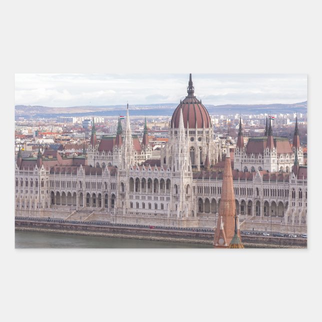 Sticker Rectangulaire Fête de Budapest (Devant)