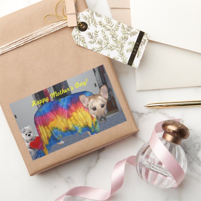 Sticker Rectangulaire Fête des mères Modélisation des vêtements (Cadeaux)