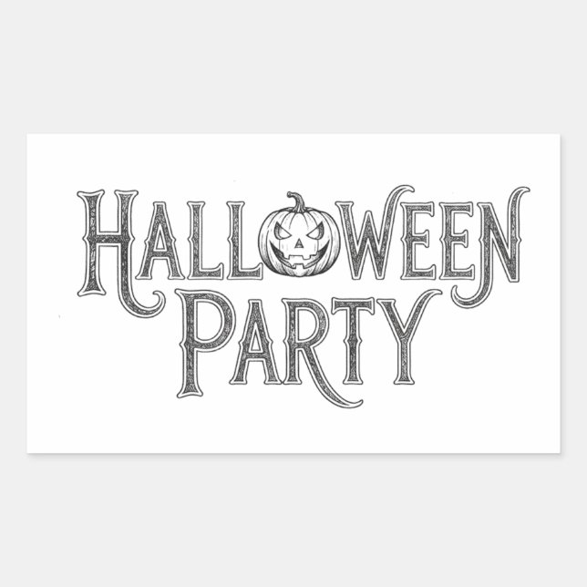 Sticker Rectangulaire Fête d'Halloween  (Devant)
