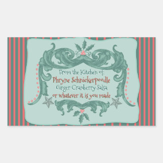 Sticker Rectangulaire Fête Victorienne Fabriquée à la maison - Personnal