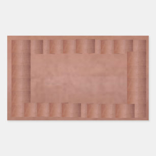 Sticker Rectangulaire Feuille de couleur en CUIVRE métallique créée par 
