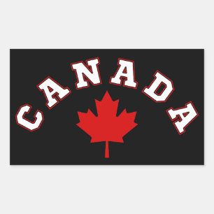 Sticker Rectangulaire Feuille d'érable du Canada