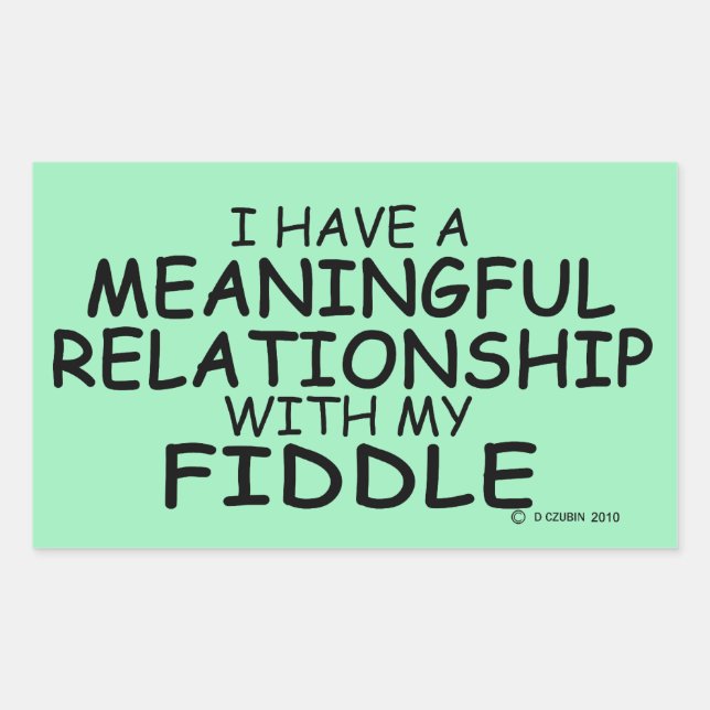 Sticker Rectangulaire Fiddle Relationship (Devant)