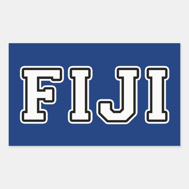 Sticker Rectangulaire Fidji (Devant)