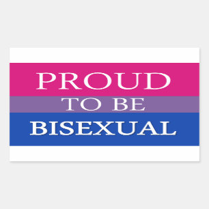 Sticker Rectangulaire Fier d'être bisexuel