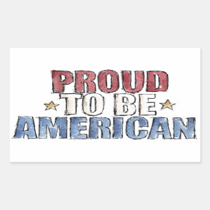Sticker Rectangulaire Fier d'être conception américaine