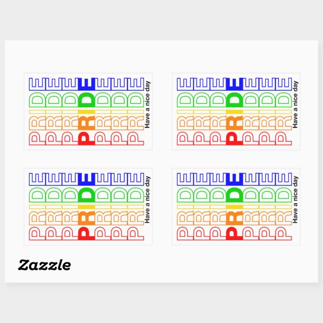 Sticker Rectangulaire Fierté (Feuille)