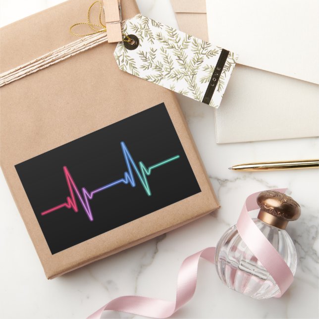 Sticker Rectangulaire Fierté arc-en-ciel alliée LGBTQ (Cadeaux)