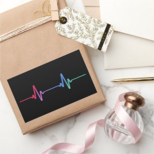 Sticker Rectangulaire Fierté arc-en-ciel alliée LGBTQ