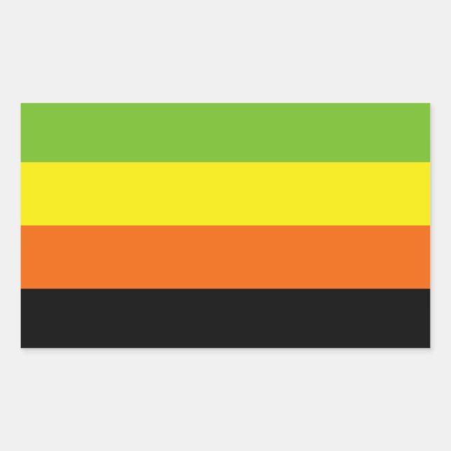 Sticker Rectangulaire Fierté aromantique (Devant)