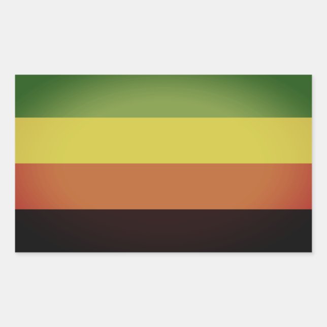 Sticker Rectangulaire Fierté aromantique (Devant)