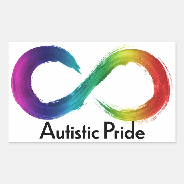 Sticker Rectangulaire Fierté autistique (Devant)