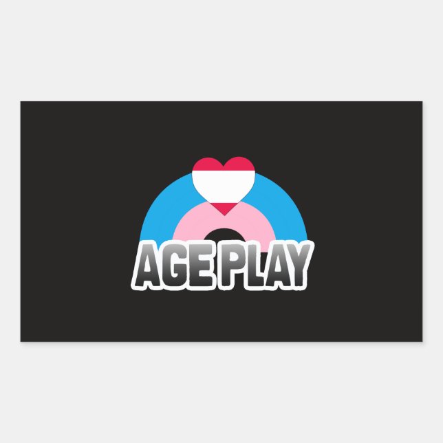 Sticker Rectangulaire Fierté de jouer avec l'âge (Devant)