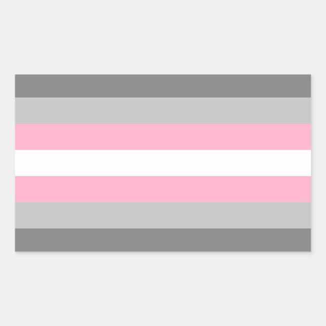 Sticker Rectangulaire Fierté Demi-fille (Devant)