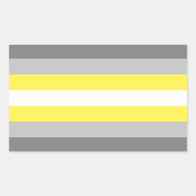 Sticker Rectangulaire Fierté demigenre (Devant)