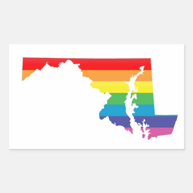Sticker Rectangulaire fierté du maryland (Devant)