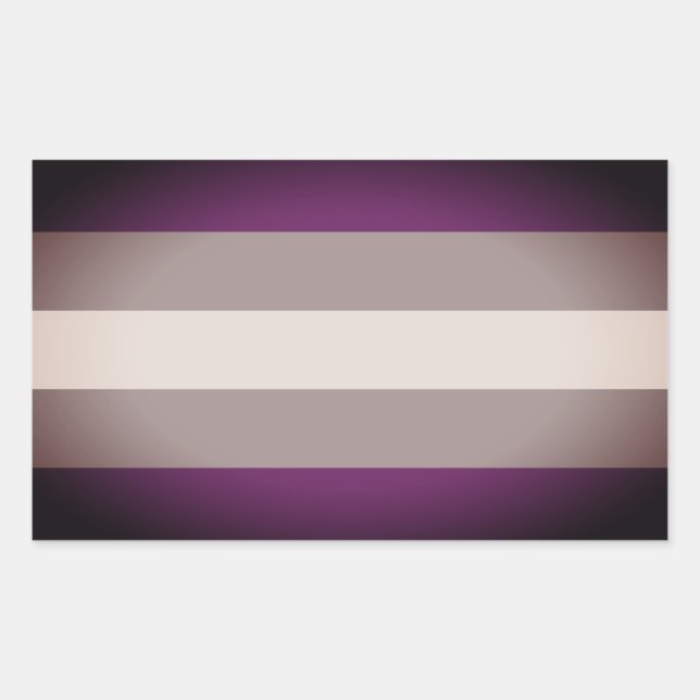 Sticker Rectangulaire Fierté grise sexuelle (Devant)