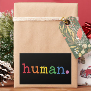 Sticker Rectangulaire Fierté Humaine LGBT Arc-en-ciel Égalité LGBTQ