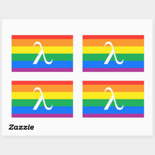 Sticker Rectangulaire Fierté LGBT et activisme Lambda