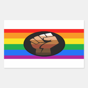 Sticker Rectangulaire FIERTÉ LGBTQ (Fierté POC)