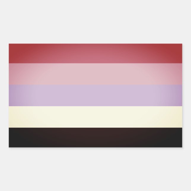 Sticker Rectangulaire Fierté réciprosexuelle (Devant)