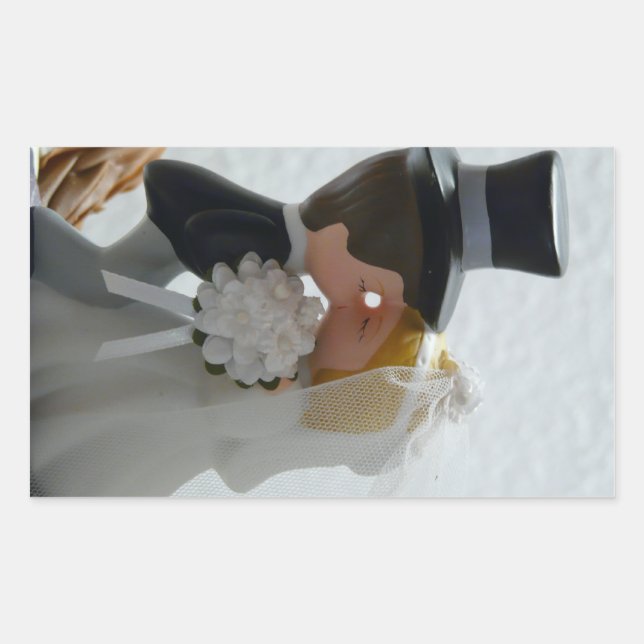 Sticker Rectangulaire Figures de mariage (Devant)