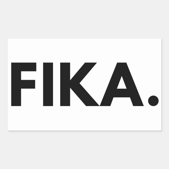 Sticker rectangulaire Fika Bold (Devant)
