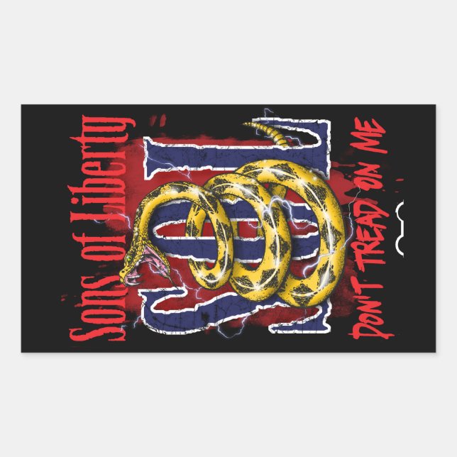 Sticker Rectangulaire Fils de la liberté ne marche pas sur moi autocolla (Devant)