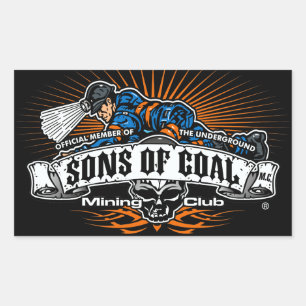 STICKER RECTANGULAIRE FILS DU CLUB DES MINEURS DE CHARBON