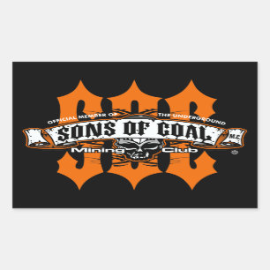 STICKER RECTANGULAIRE FILS DU CLUB DES MINEURS DE CHARBON
