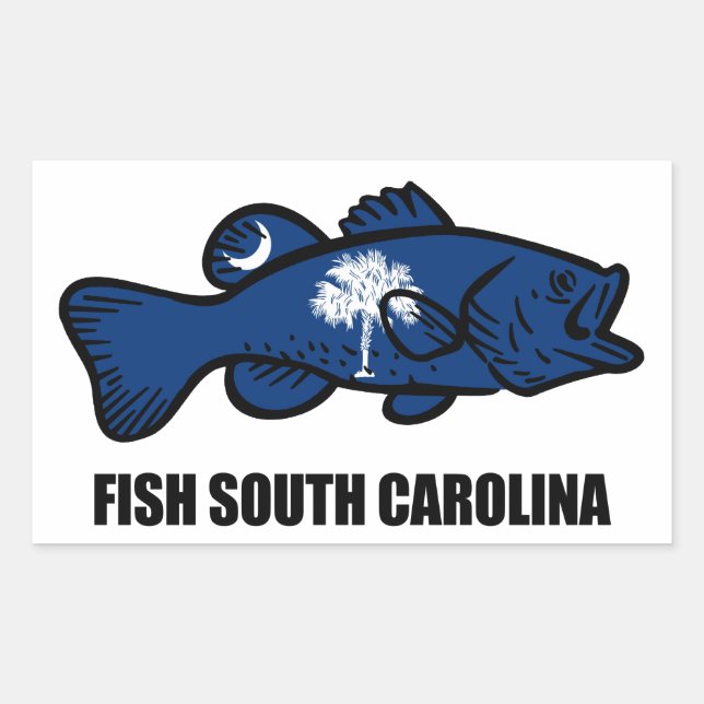 Sticker Rectangulaire Fish South Carolina (Devant)