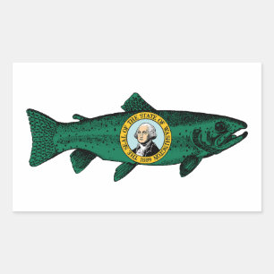 Sticker Rectangulaire Fish Washington State Truth
